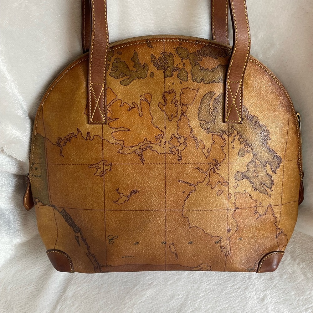 LOW START!!! Alviero Martini 1a Classe Map Print Bag